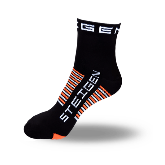 Steigen - 1/4 Length Running Socks - Small Foot - Size 1-6 - Black