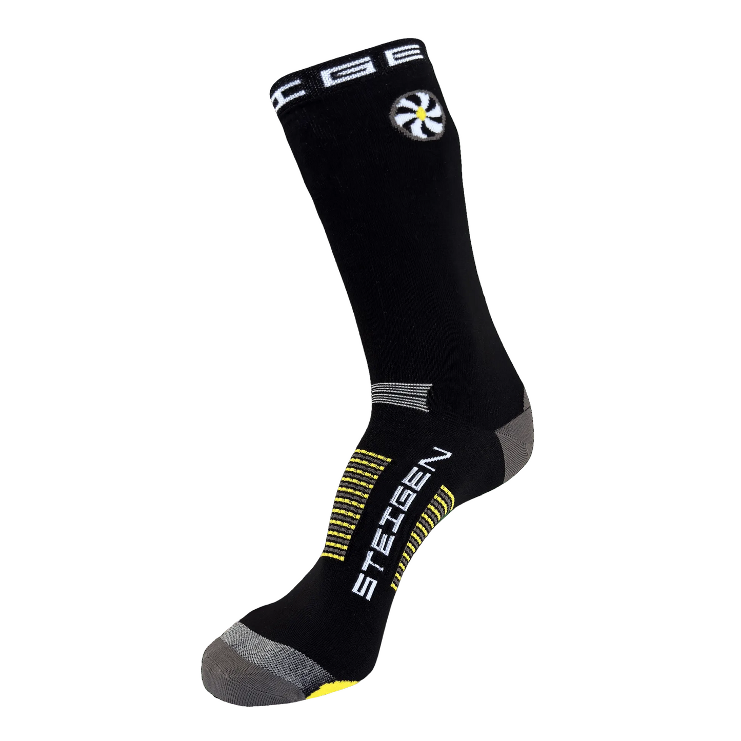 Steigen - 3/4 Length Running Socks - Big Foot - Size 12+ - Black