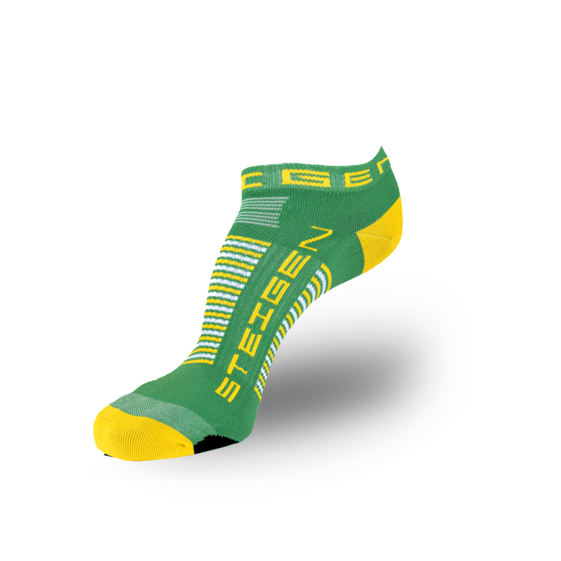 Steigen - Zero Length Running Socks - Aussie Green and Gold