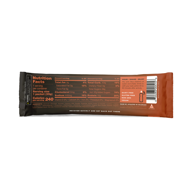 Tailwind Nutrition - Salted Caramel Recovery Mix - Single-Serving Stick Pack