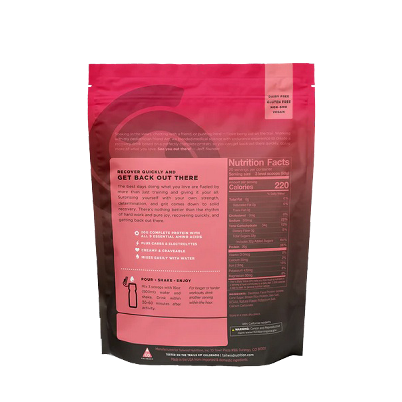 Tailwind Nutrition - Strawberry Recovery Mix - 20-Serving Bag