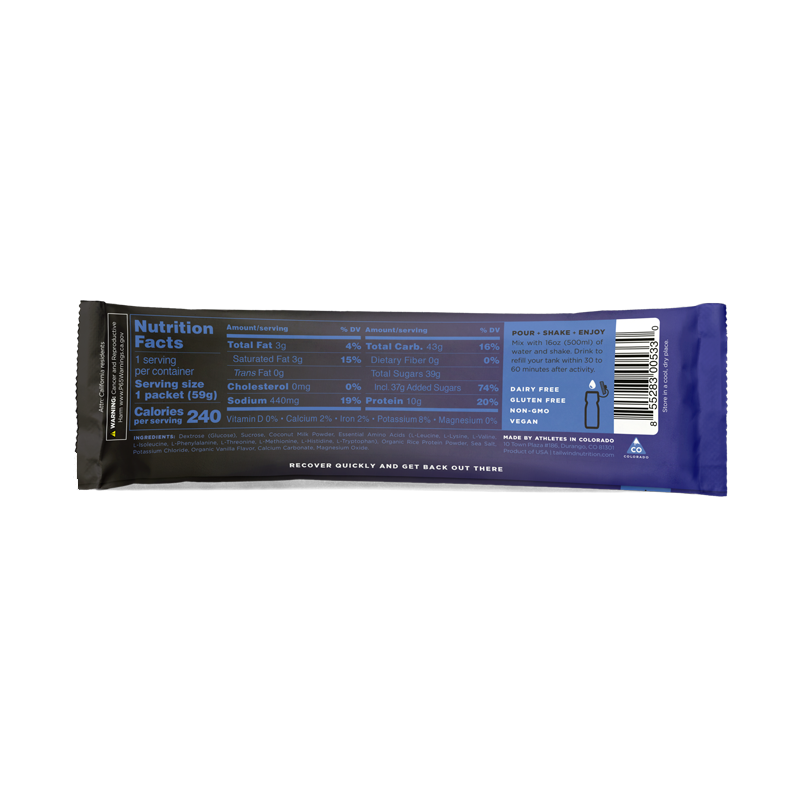 Tailwind Nutrition - Vanilla Recovery Mix - Single-Serving Stick Pack