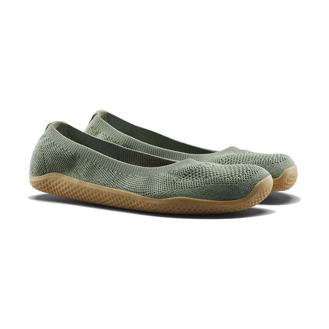 VIVOBAREFOOT ASANA オリーブ　フラットシューズ　38 Red Dot Running Company - Vivobarefoot - Asana Yin Ballerina Knit