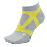 YAMAtune - Spider-Arch Compression - Short Socks - Non-Slip Dots - Gray/S.Yellow