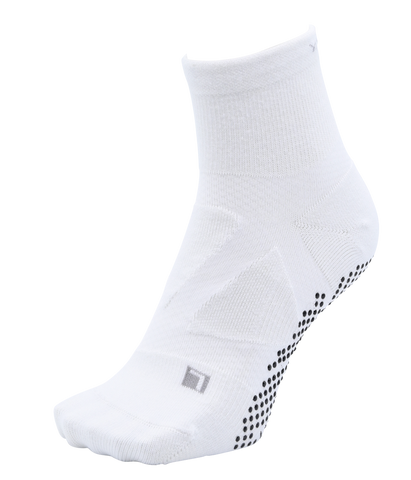 YAMAtune - Spider-Arch Compression - Mid-Length Socks - Non-Slip Dots - White
