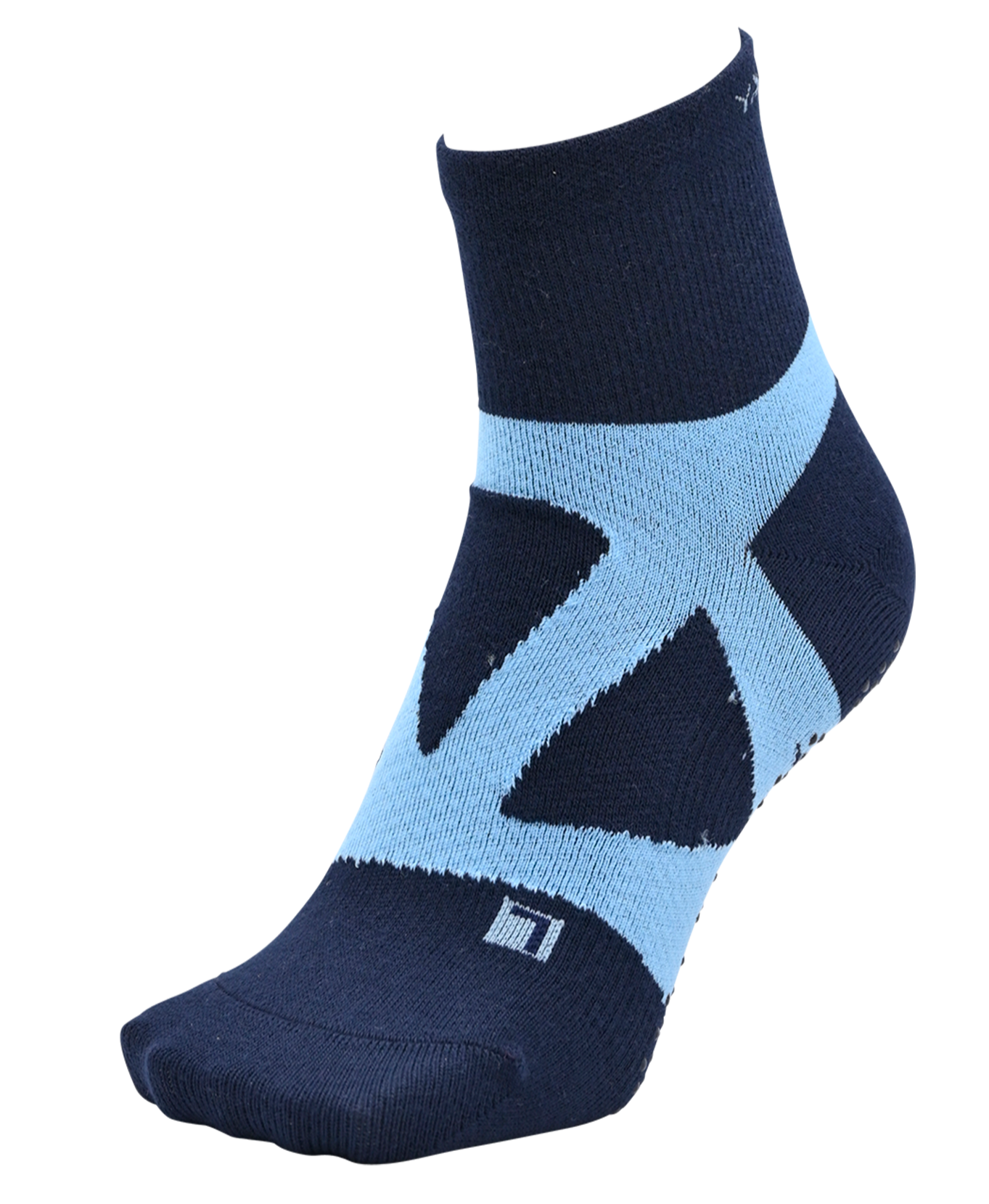YAMAtune - Spider-Arch Compression - Mid-Length Socks - Non-Slip Dots - Navy/Blue