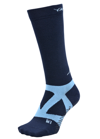 YAMAtune - Spider-Arch Compression - Long Socks - Non-Slip Dots - Navy/Blue