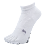 YAMAtune - Spider-Arch Compression - Short 5-Toe Socks - Non-Slip Dots - White
