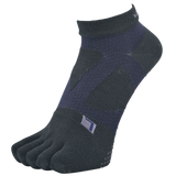 YAMAtune - Spider-Arch Compression - Short 5-Toe Socks - Non-Slip Dots - Black/Dark Navy