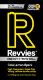 Revvies - Energy Strips - Cola Lemon Spark 100mg Caffeine Extra Strength - Pack of 5