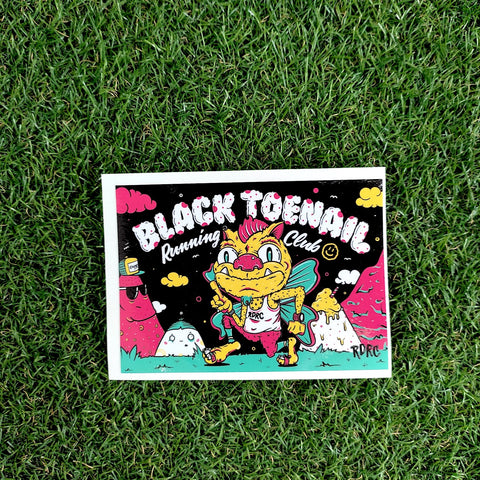 Black Toenail Running Club Sticker - Glossy