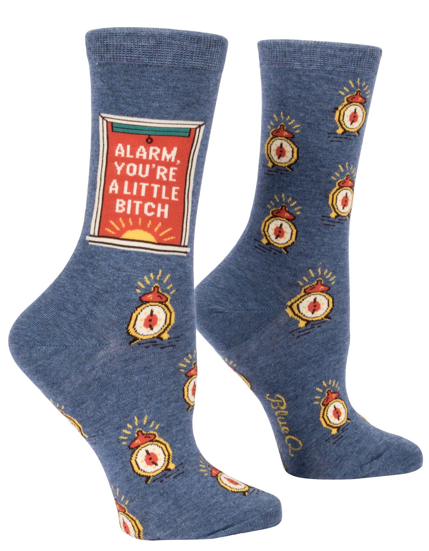 Blue Q - Women's Crew Socks - Alarm, You're A Little Bxtch