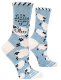 Blue Q - Women's Crew Socks -In Loving Memory of Sleep