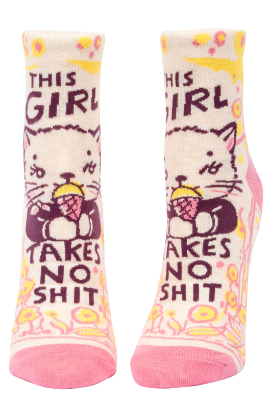 Blue Q - Women's Ankle Socks - This Girl Takes No Shxt