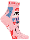 Blue Q - Women's Ankle Socks - MF'in Puppy Power
