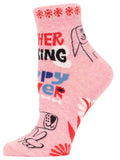 Blue Q - Women's Ankle Socks - MF'in Puppy Power