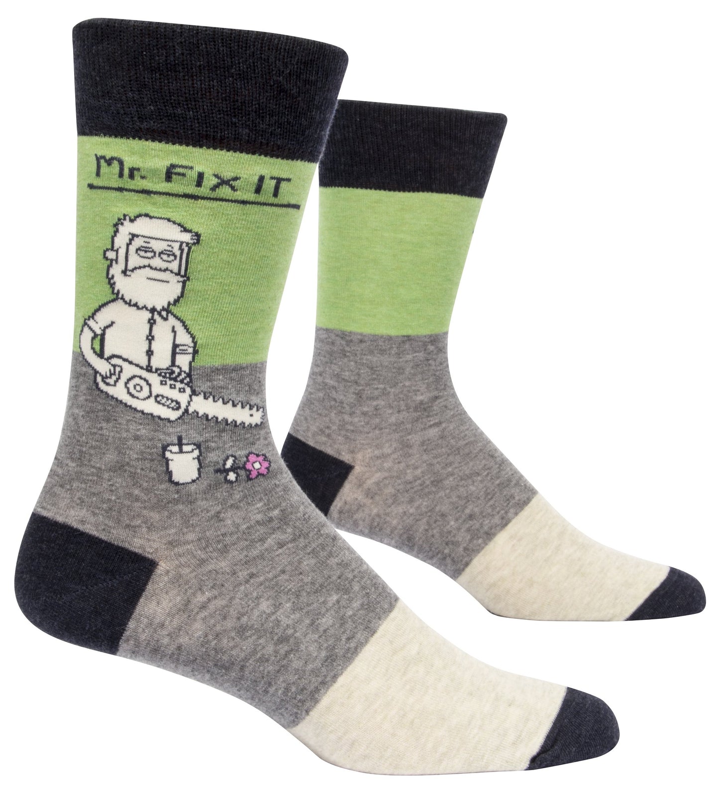 Blue Q - Men's Crew Socks - Mr. Fix It