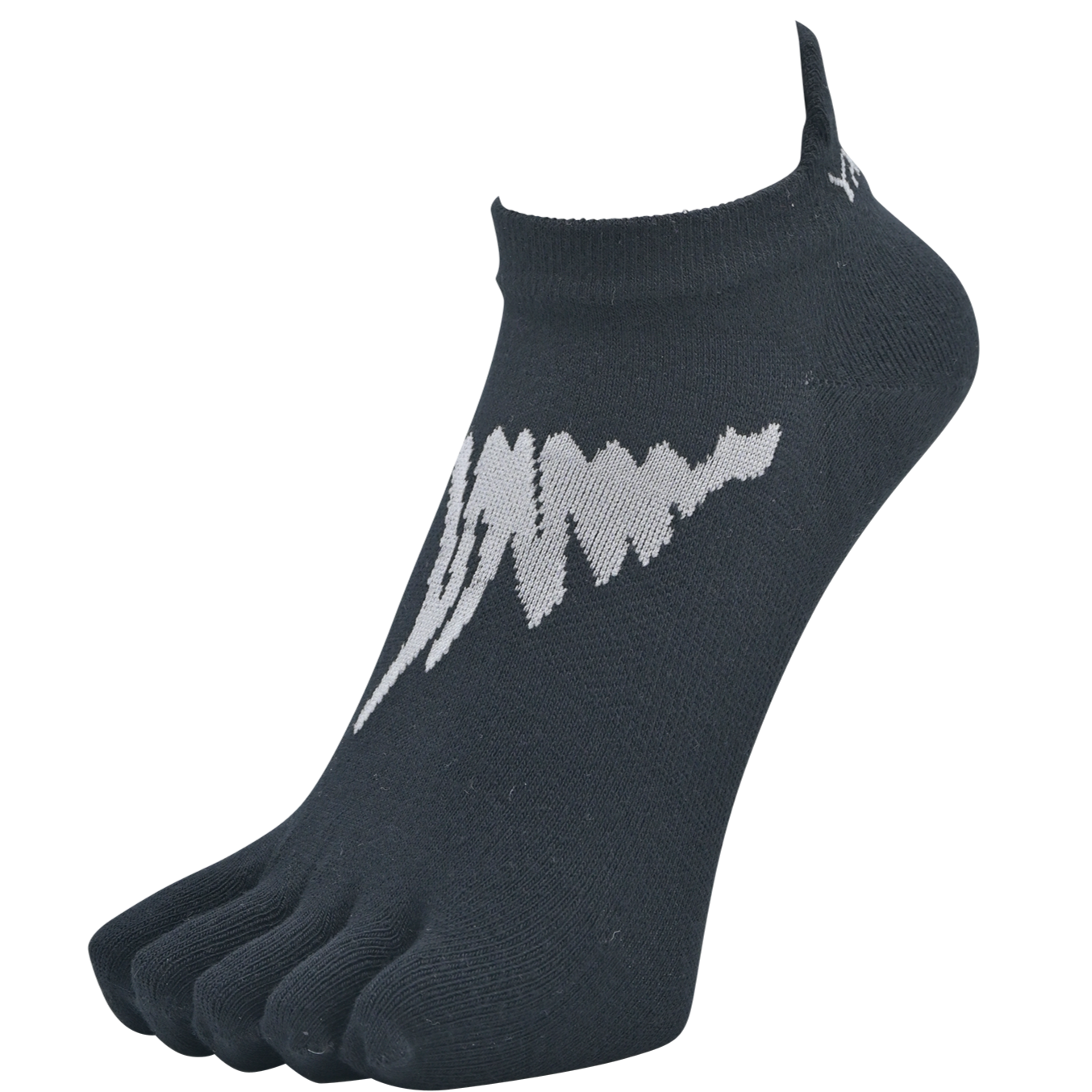 YAMAtune - Track & Field - Short Lightweight 5-Toe Socks - Black/Grey
